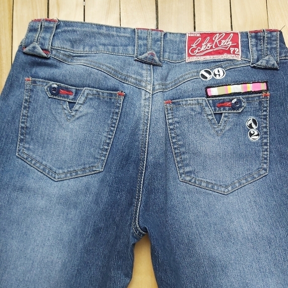 𝅺📣2/40$📣 Vintage Ecko Red flare jeans low rise size 7 - Picture 4 of 7